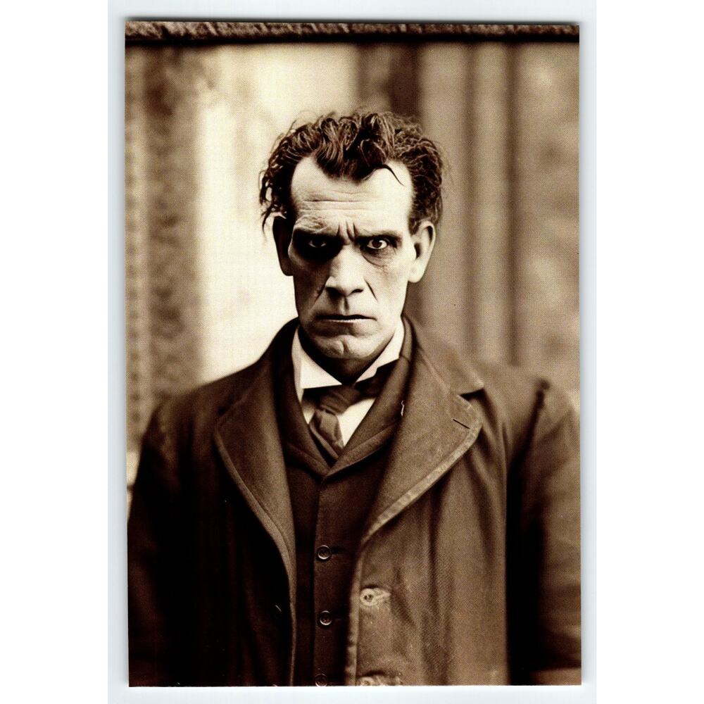 Vintage Style Halloween Horror Photo 4x6 Glossy Paper Creepy Man